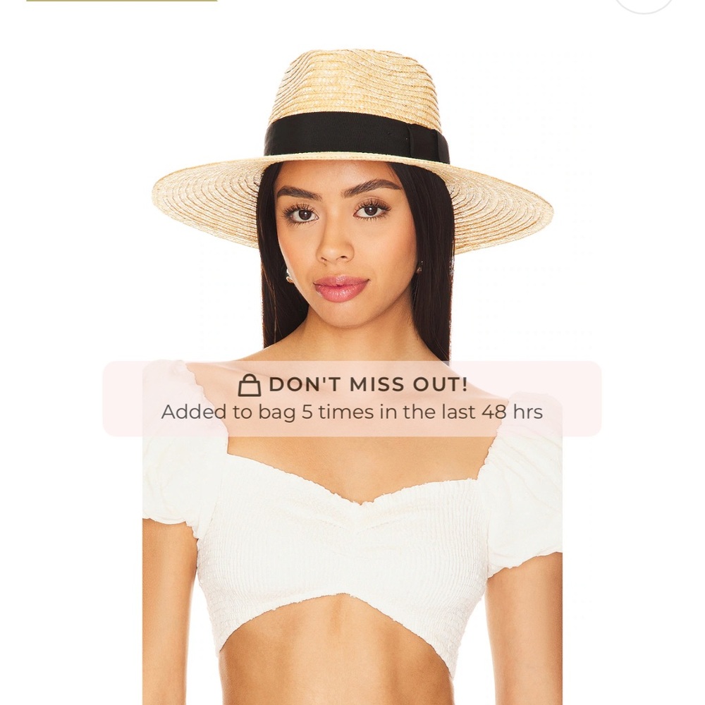 Brixton Natural Straw Hat with Black Band